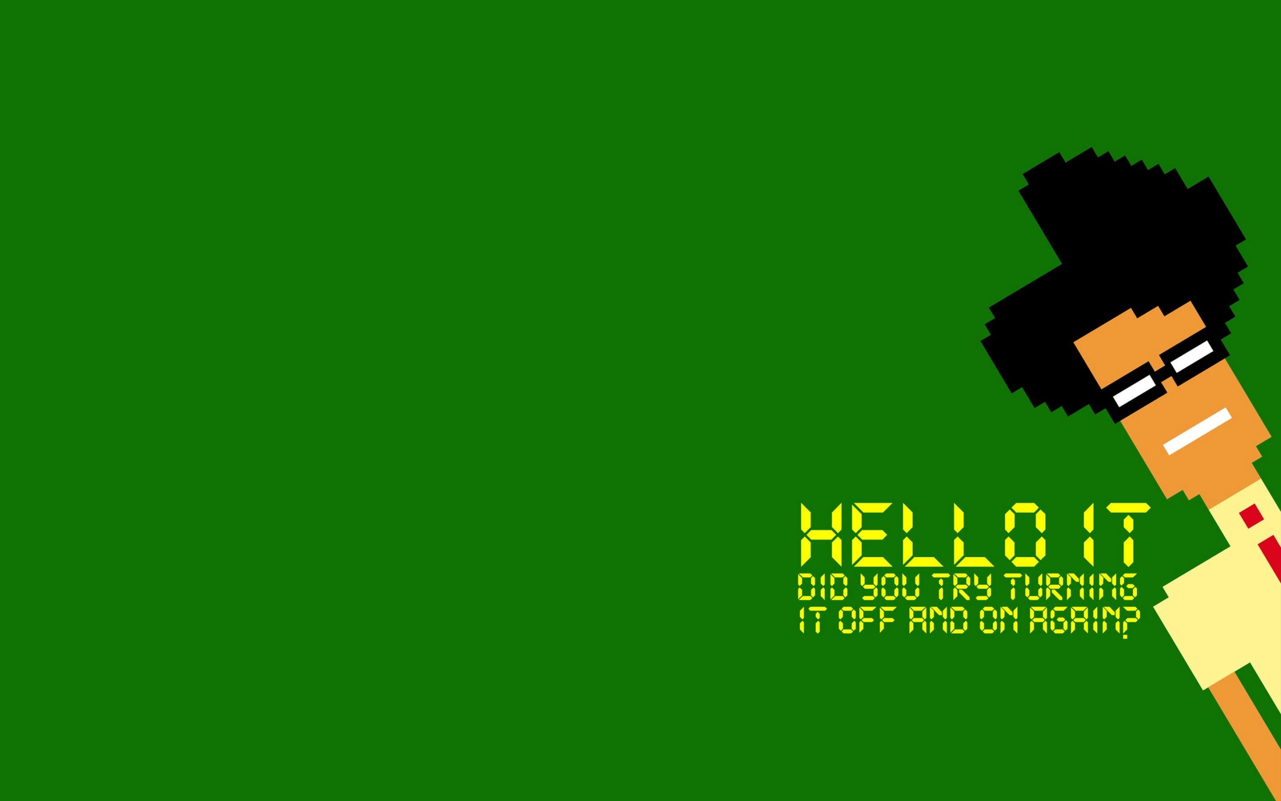 Wallpaper Green Background With Text Overlay, The It Crowd