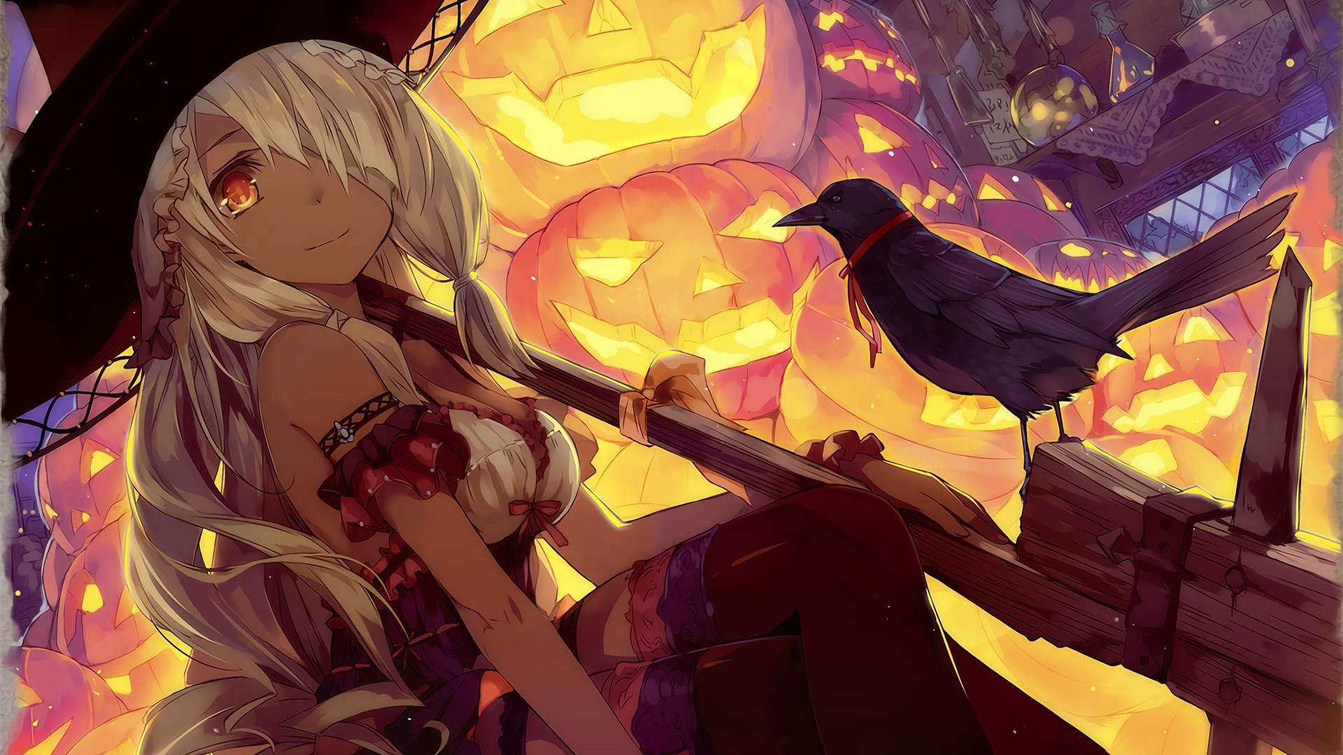 Wallpaper Halloween, Anime, Fan Art, Jack O Lantern, Pumpkin