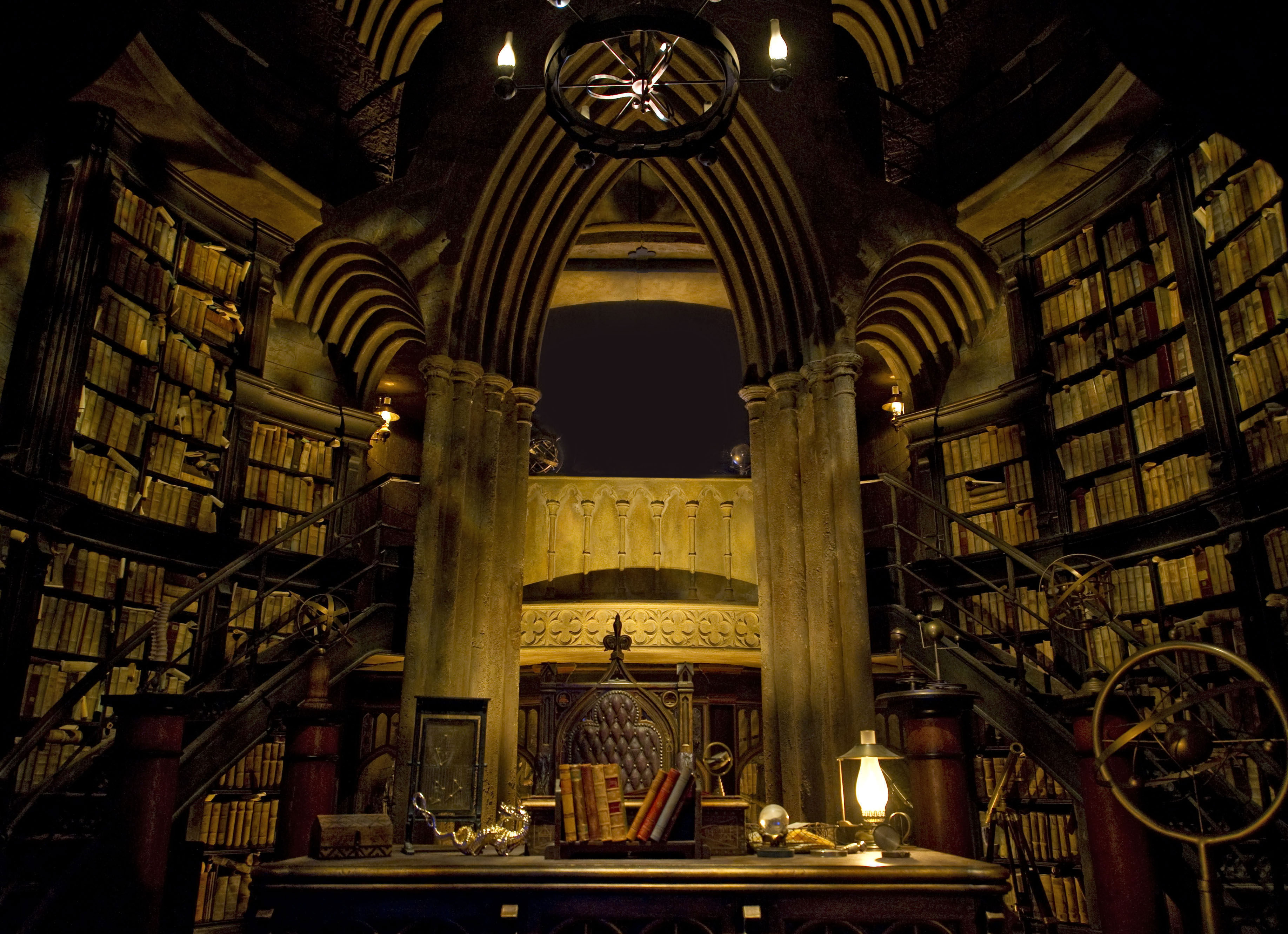 Wallpaper Hogwarts, Library, Castle Inside, Harry Potter, Fantasy