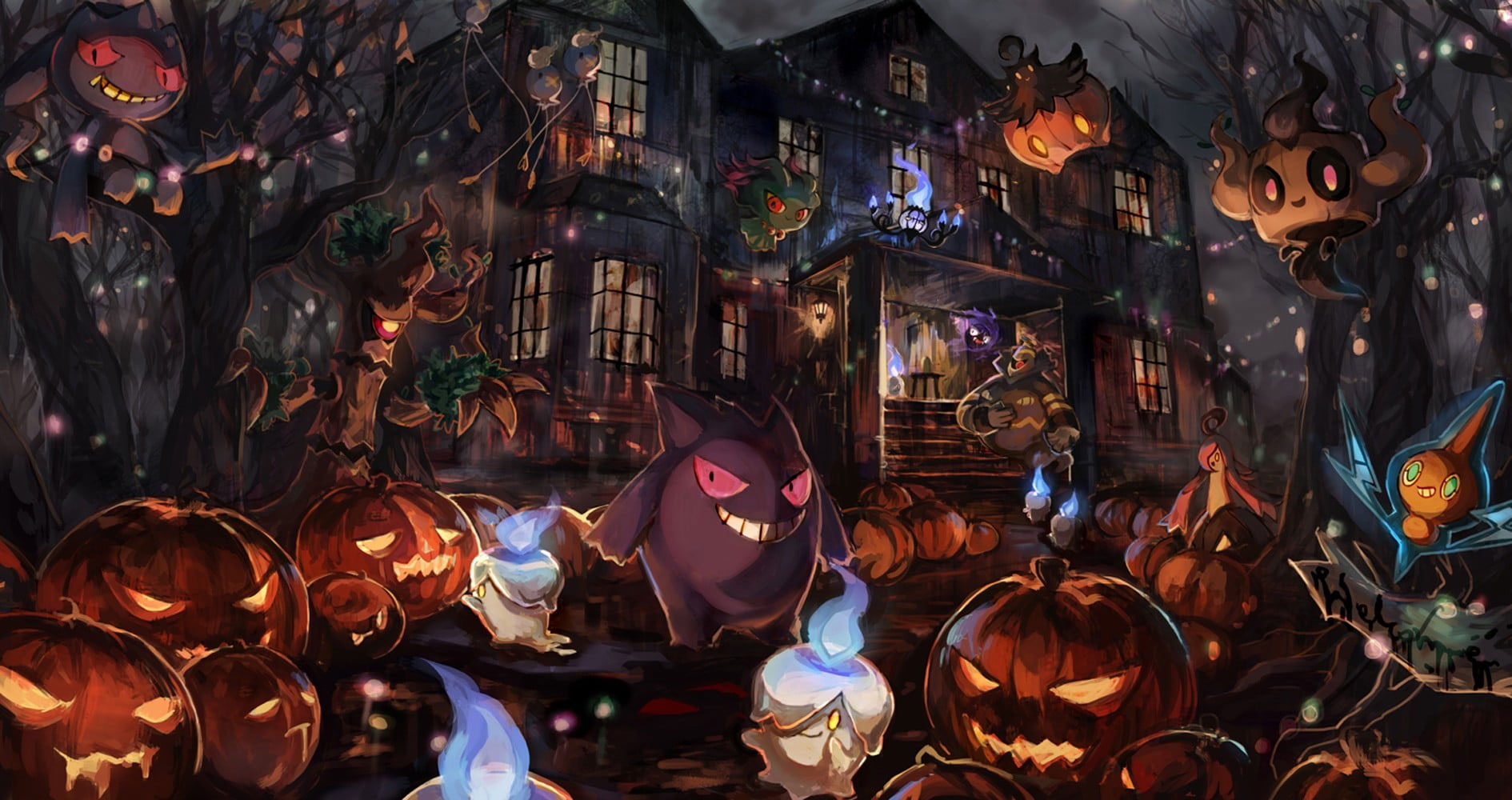 Jack o Lanterns Wallpaper, Pokémon, Halloween
