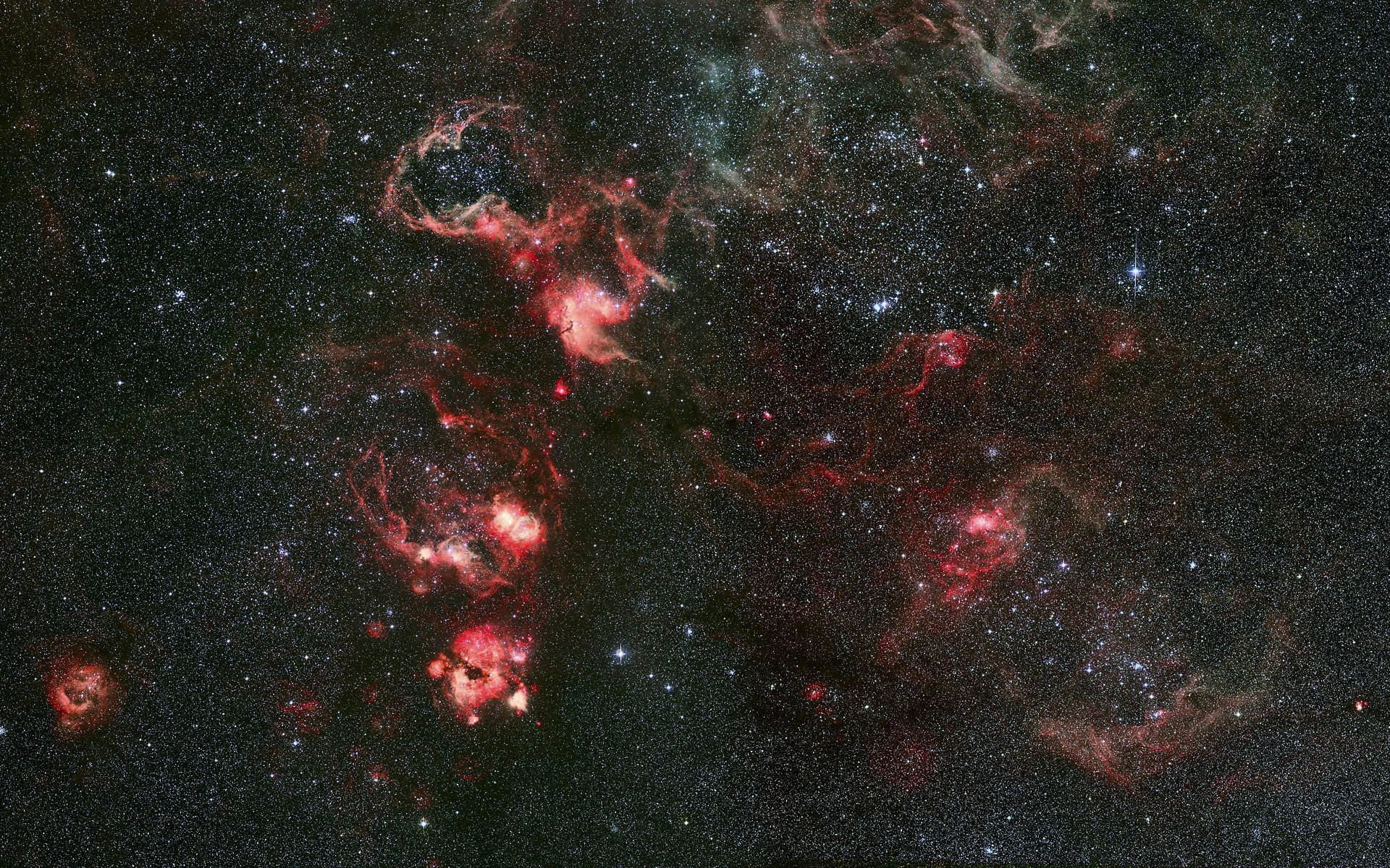 Wallpaper Nebula, Constellation, Gold Fish, Tarantula