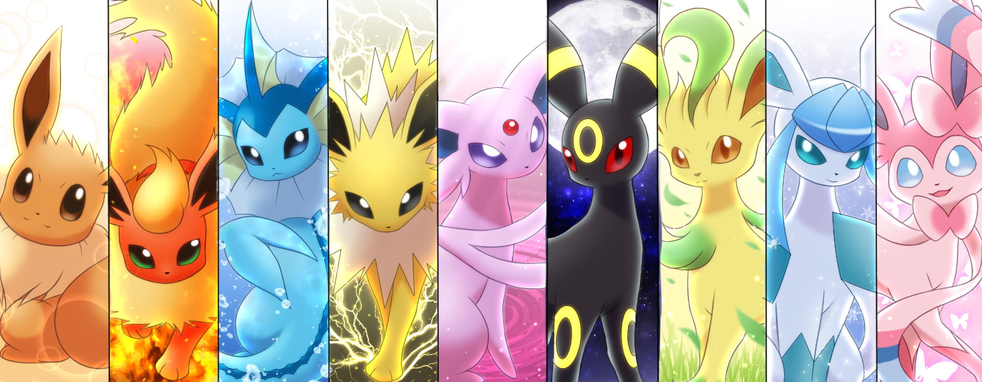 Wallpaper Pokemon Character Collage, Pokémon, Eevee Pokémon