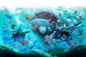 Wallpaper Pokemon Underwater Underwater Anime Pokemon Hd