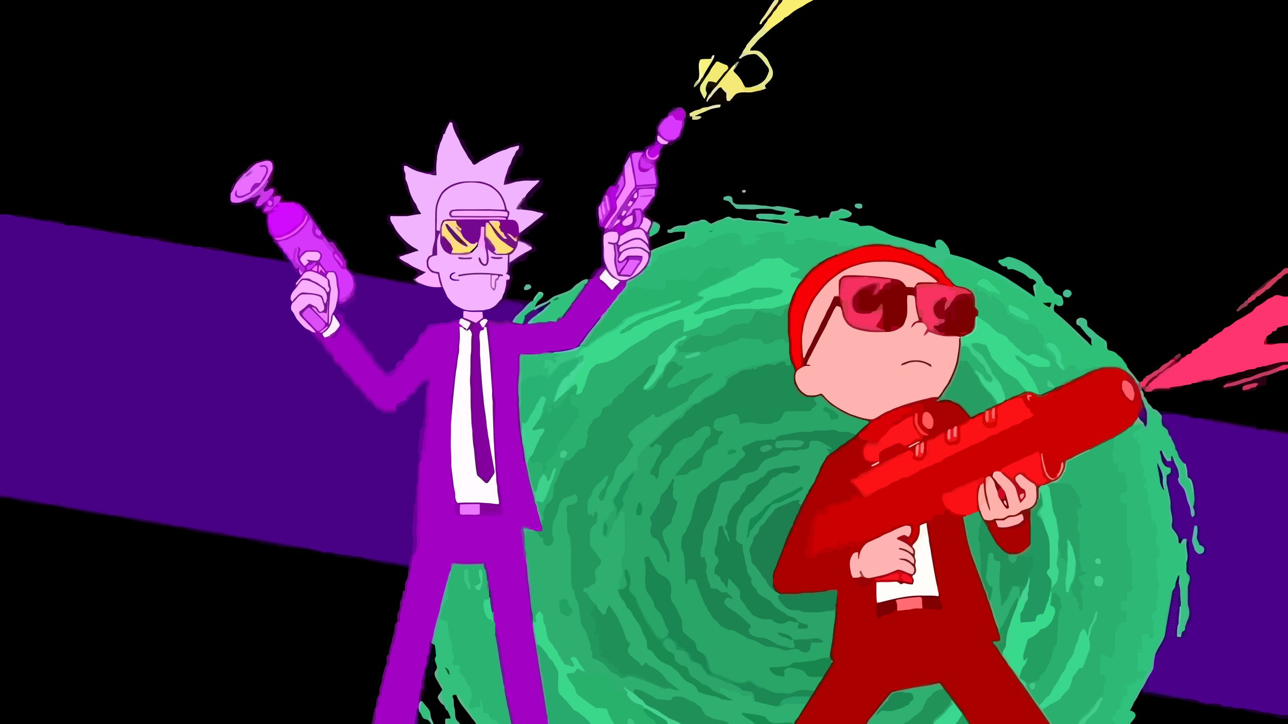 Wallpaper Rick And Morty, Run The Jewels, Vector Graphics