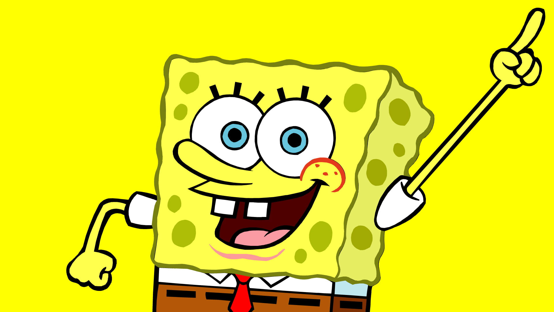 Wallpaper Spongebob, Cartoon, Yellow, Small