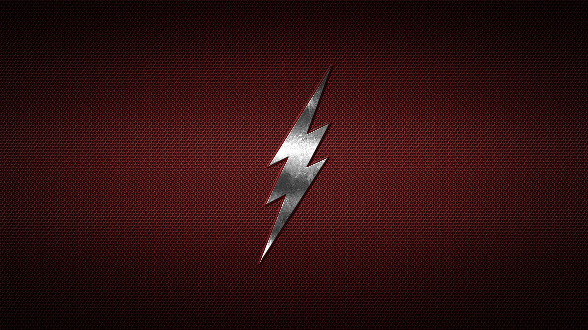 Wallpaper The Flash Logo, Minimalism, Blitz, Steel, Metal