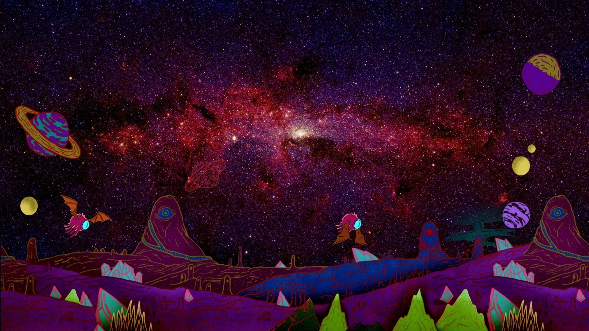 Wallpaper Tv Show, Rick And Morty, Space
