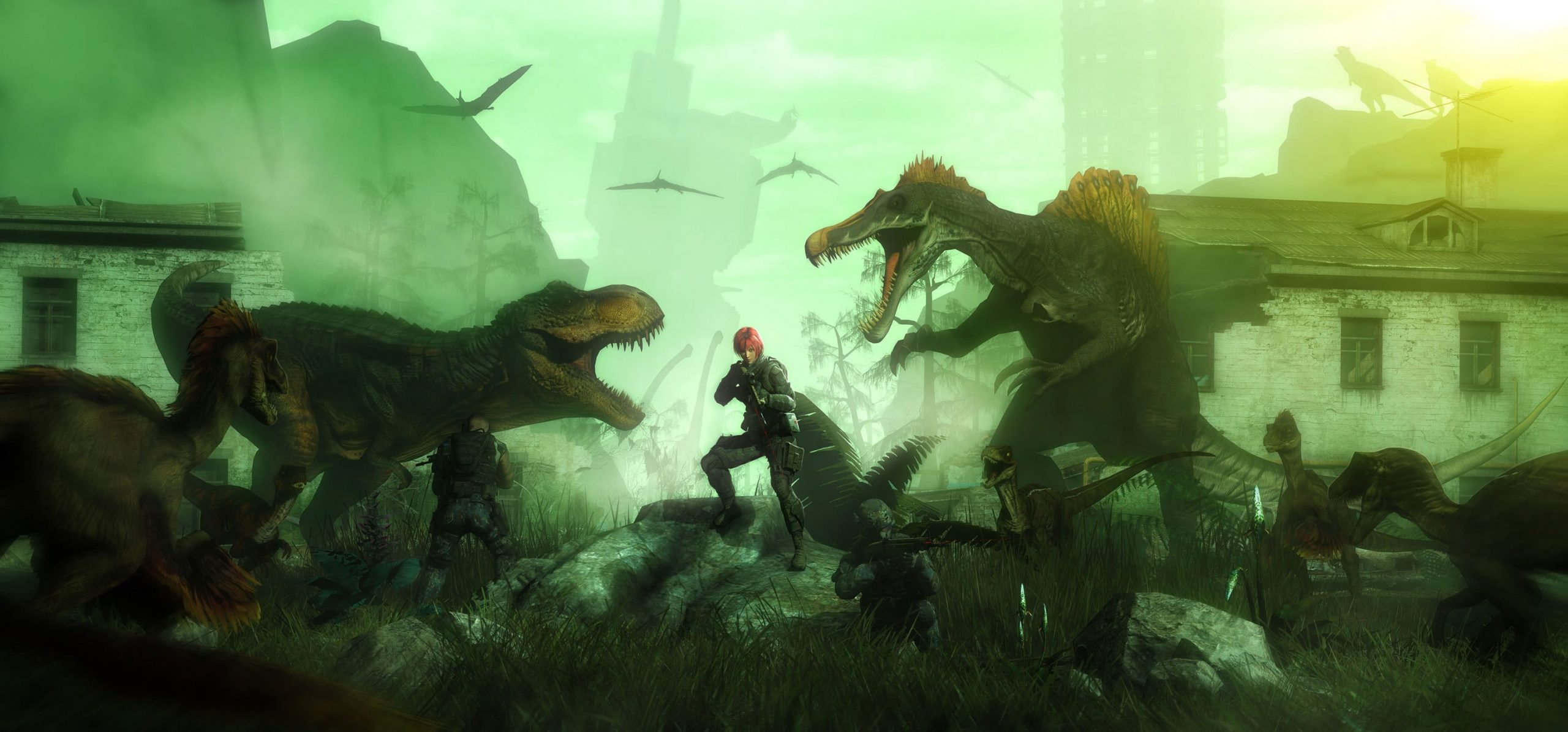 Wallpaper Two Dinosaurs Game Application Screenshot, Weapon