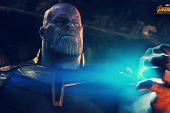 Wallpaper Avengers Infinity War, Thanos