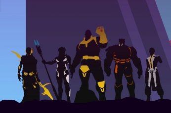 Wallpaper Avengers Infinity War Thanos Artwork