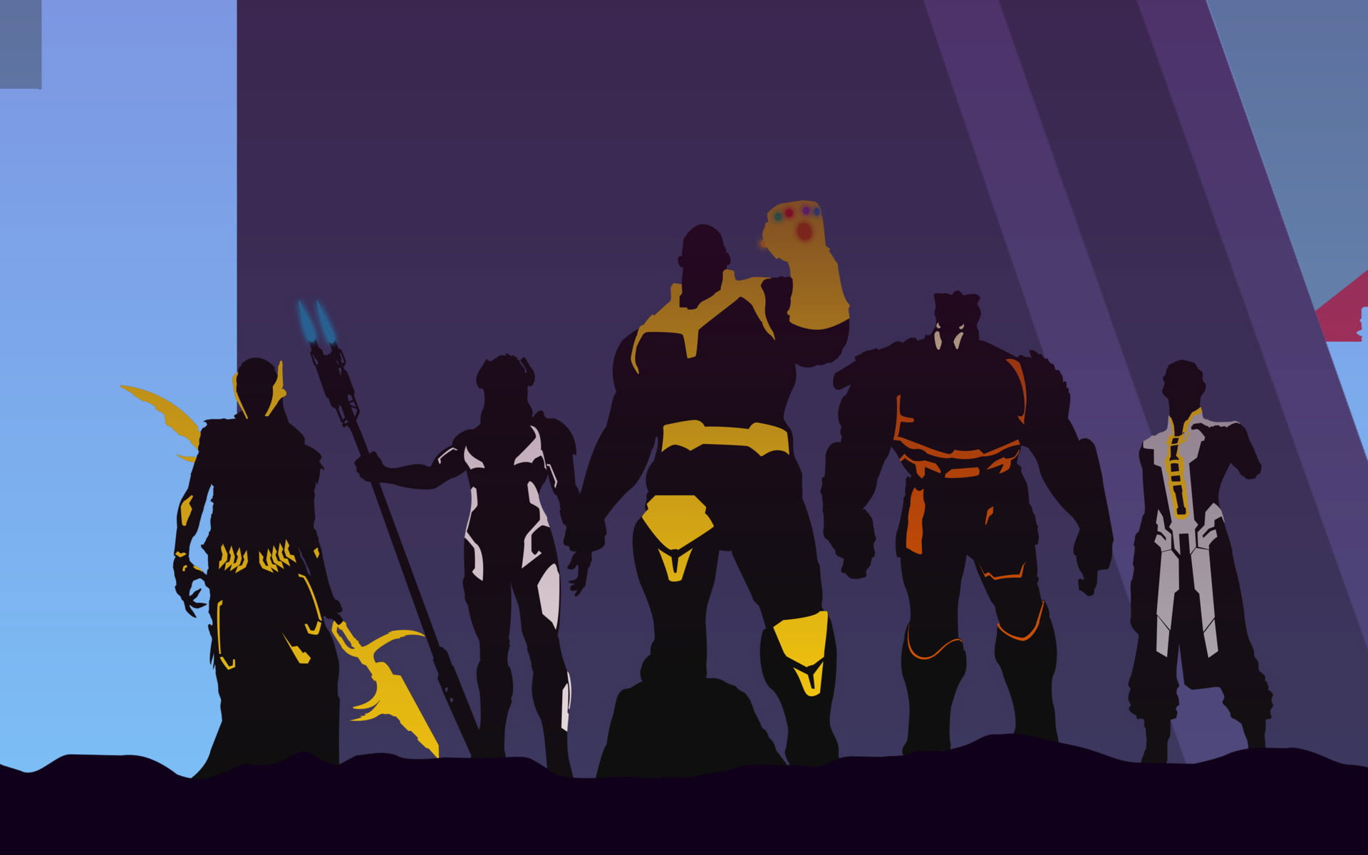 Wallpaper Avengers Infinity War Thanos Artwork