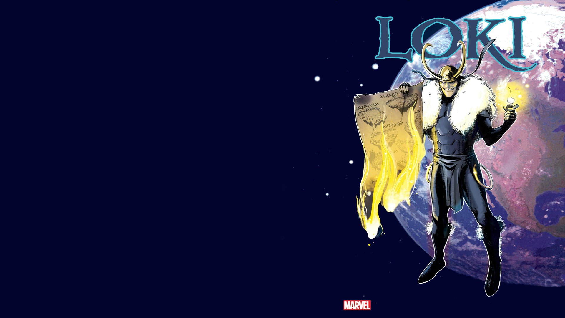 Wallpaper Loki Illustration, Marvel Comics - Wallpaperforu