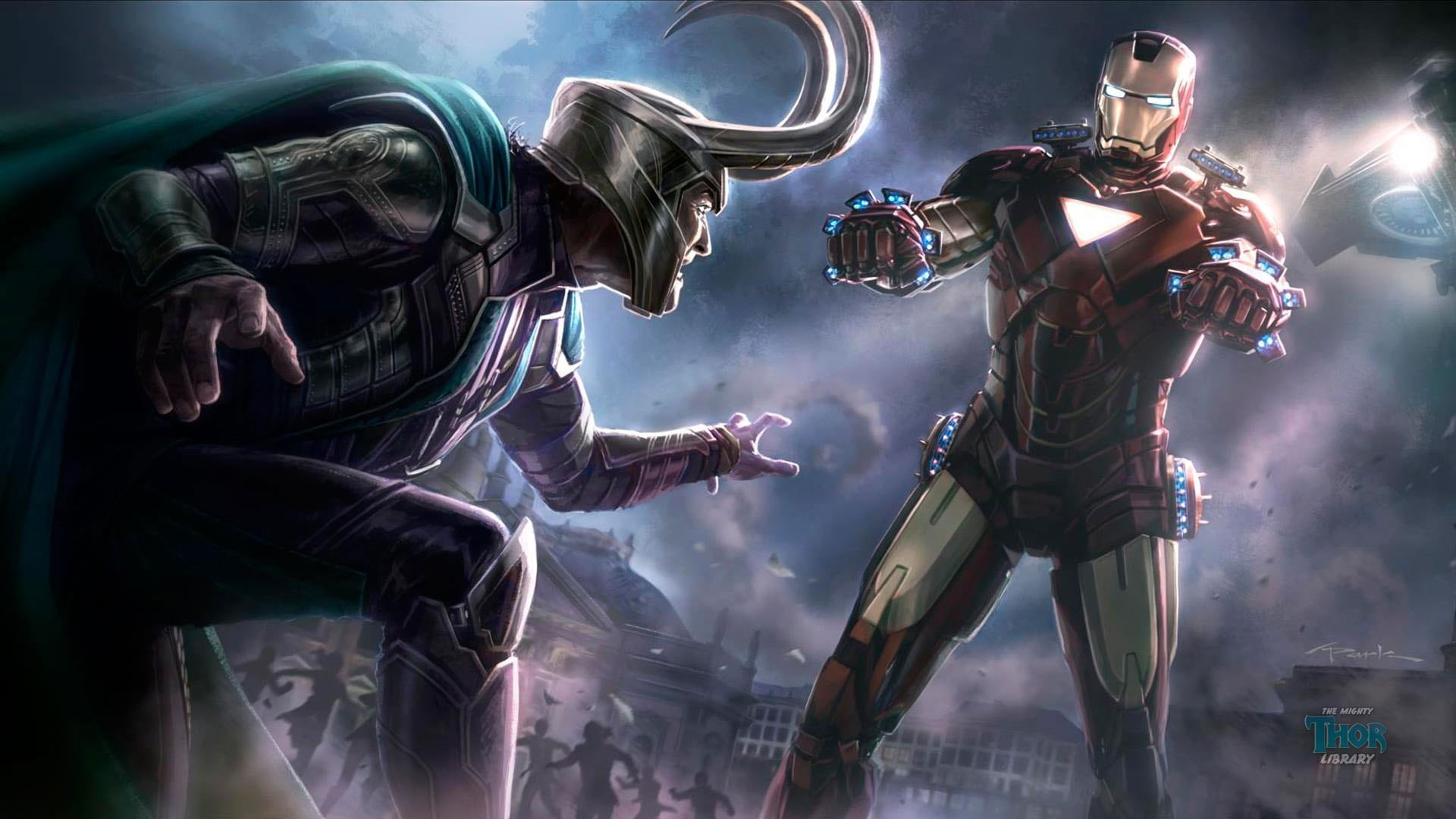 Wallpaper Loki Avengers Drawing Iron Man Hd, Movies