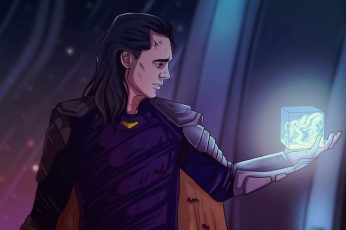 Wallpaper Loki Holding Infinity Stone