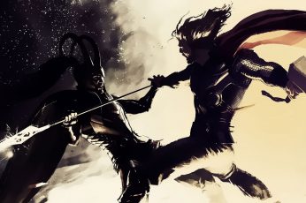 Wallpaper Loki, Thor, Marvel Comics