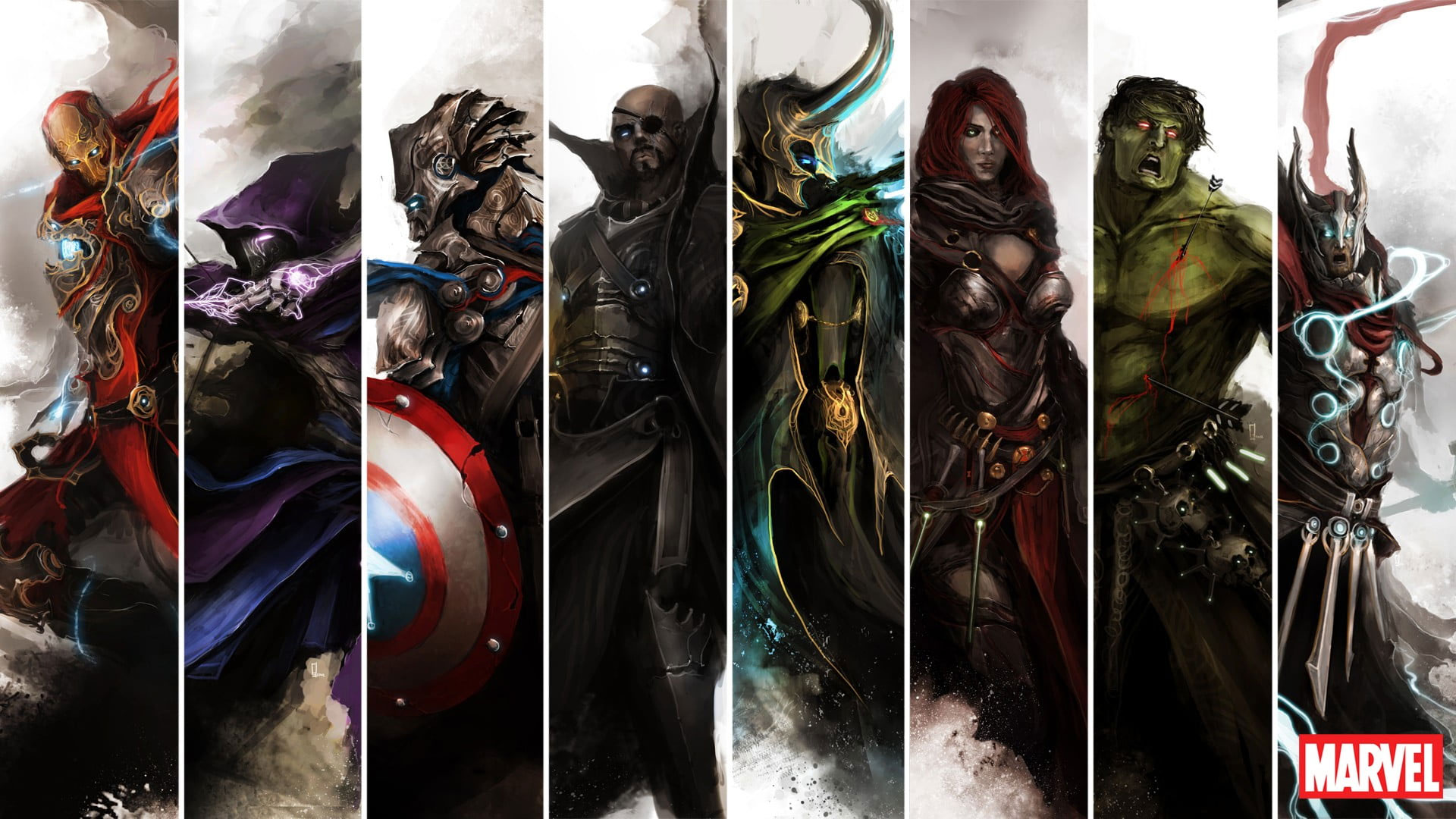 Marvel Characters Collage Wallpaper, Marvel