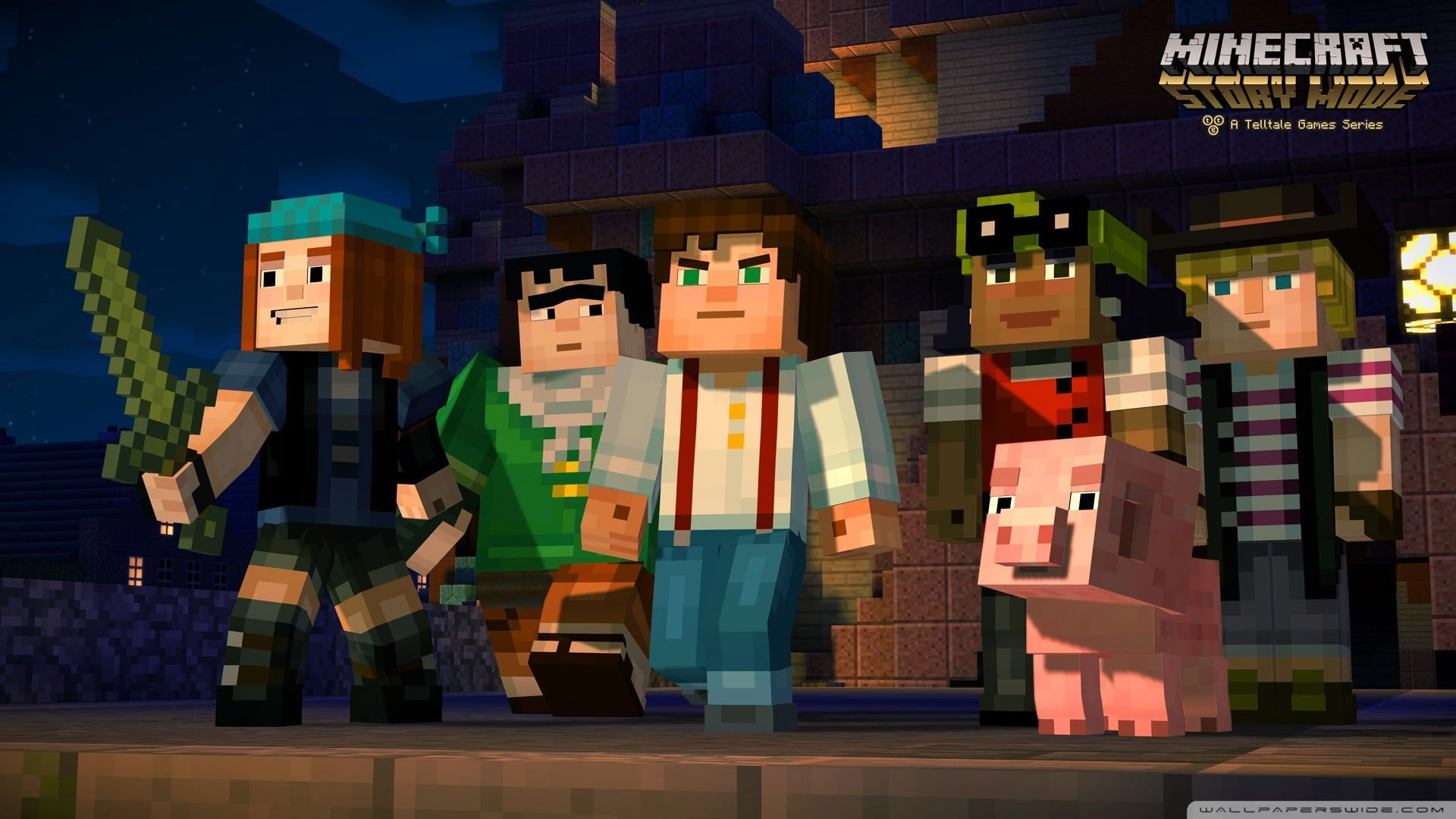 Wallpaper Minecraft Story Mode Game Application