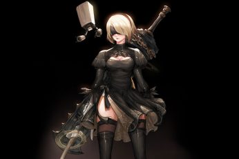 Wallpaper Nier, Anime Character With Sword Wallpaper, Video Game