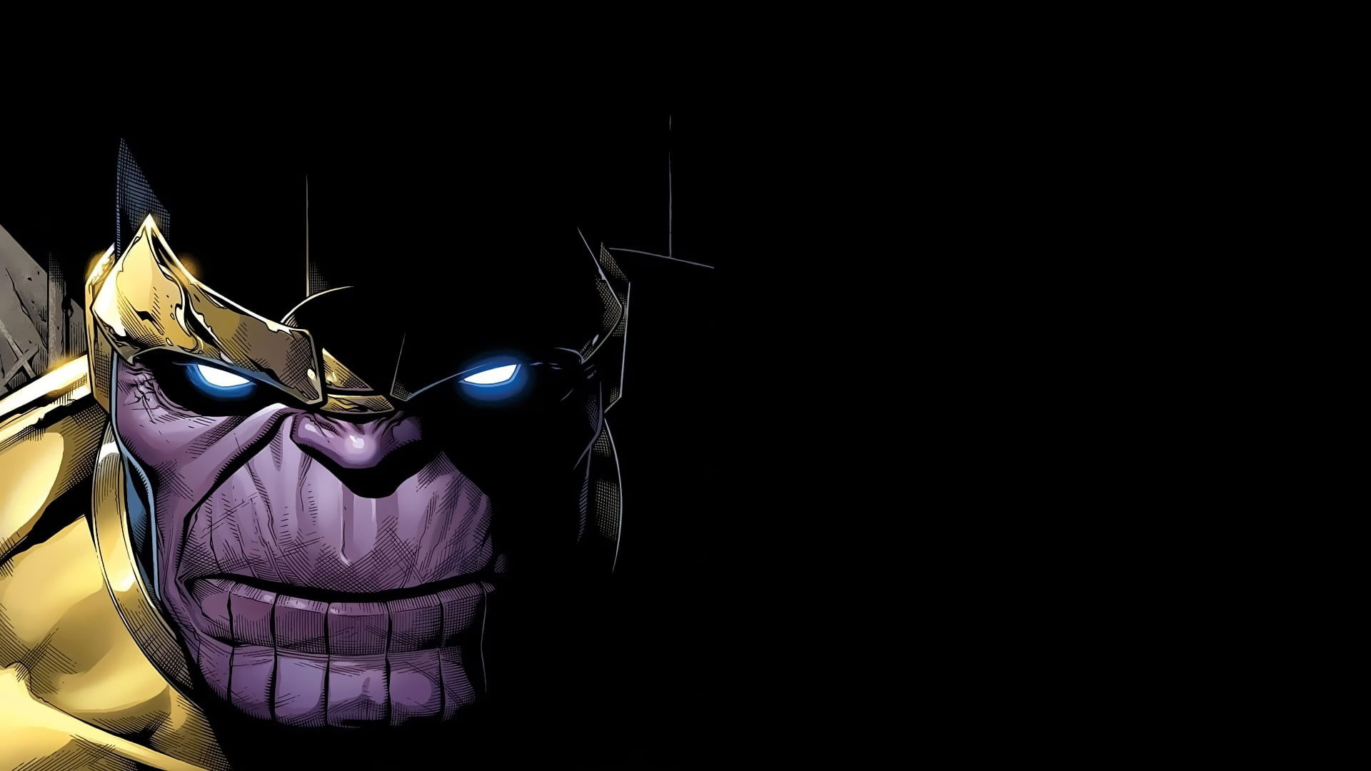 Wallpaper Purple Hero Illustration, Thanos, Comics, Marvel