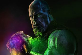 Wallpaper Thanos Artwork With Infinity Stone