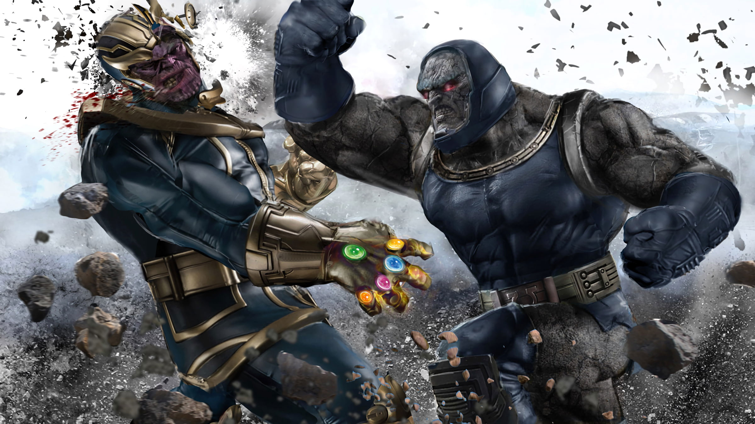 Wallpaper Thanos, Darkseid, Crossover, Marvel, Dc Universe