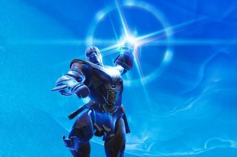 Wallpaper Thanos, Marvel Cinematic Universe, Fortnite, Blue
