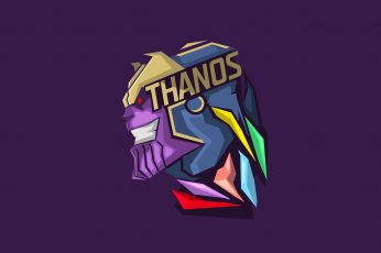 Wallpaper Thanos, Minimalism, 8k, Avengers Infinity War