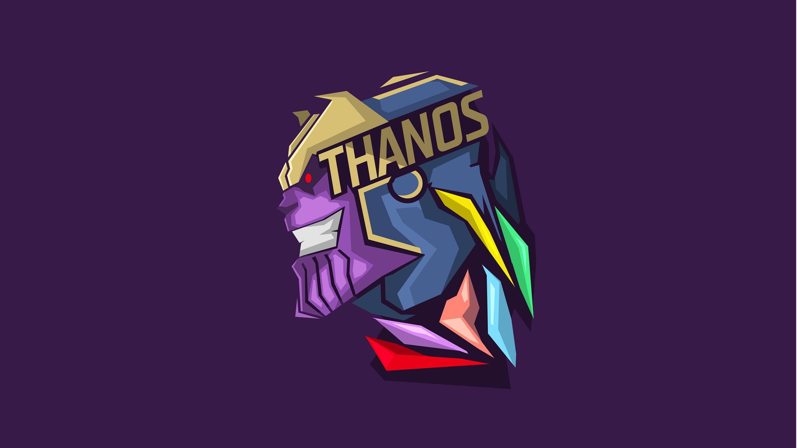 Wallpaper Thanos, Minimalism, 8k, Avengers Infinity War