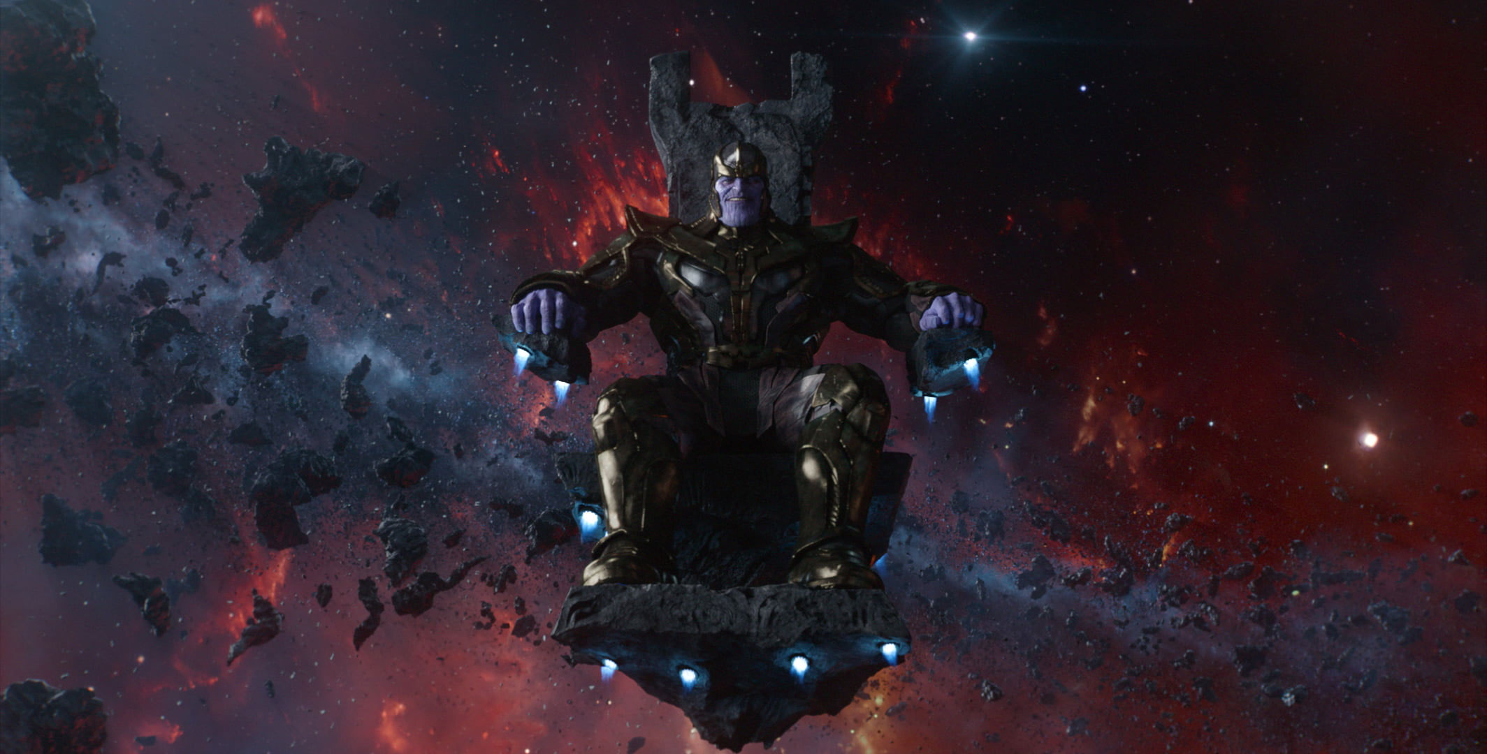 Thanos Sitting On Chair Wallpaper, Marvel Comics