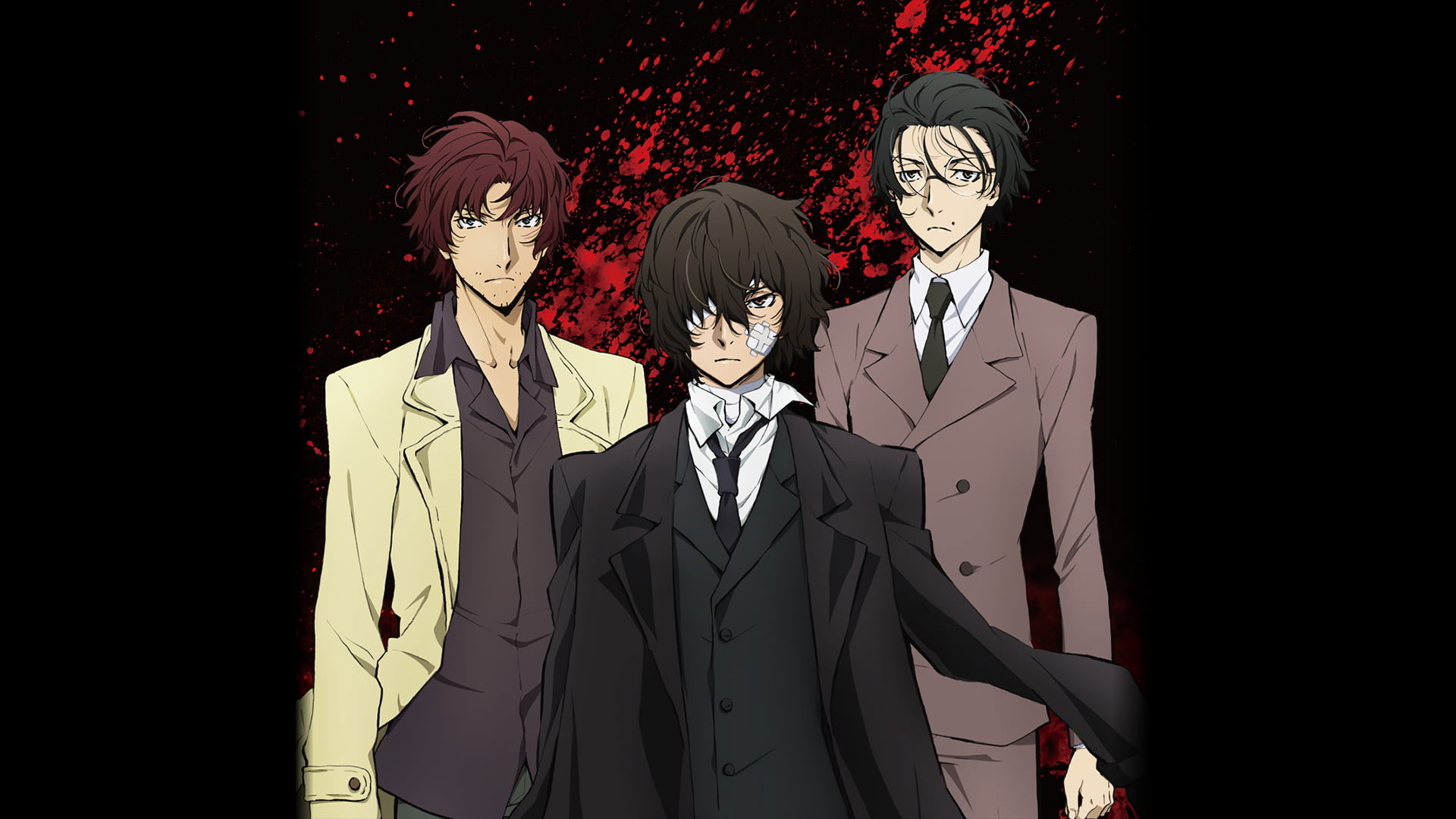 Wallpaper Three Men Anime Characters, Bungou Stray Dogs