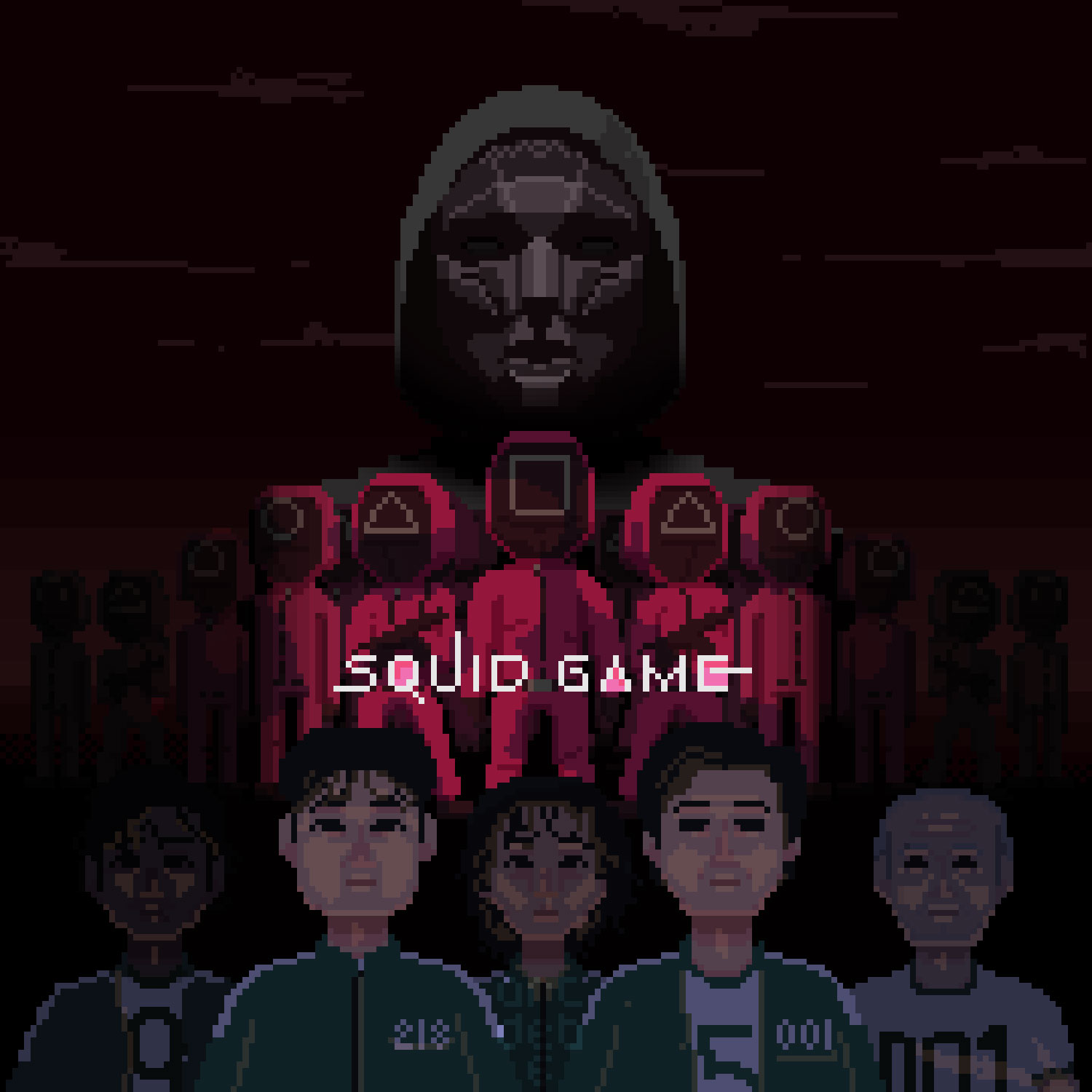 Squid Game Wallpaper Pixel Art