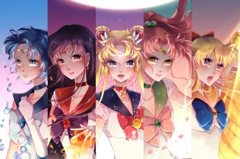Wallpaper Aino, Bishoujo, Jupiter, Minako, Moon, Sailor