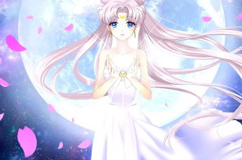 Wallpaper Anime, Anime Girls, Moon, Sailor Moon, Flower