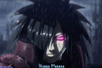 Wallpaper Anime, Naruto, Madara Uchiha, Ninja, Rain