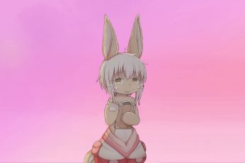 Wallpaper Nanachi Made In Abyss, Bunny Ears, Pink Color