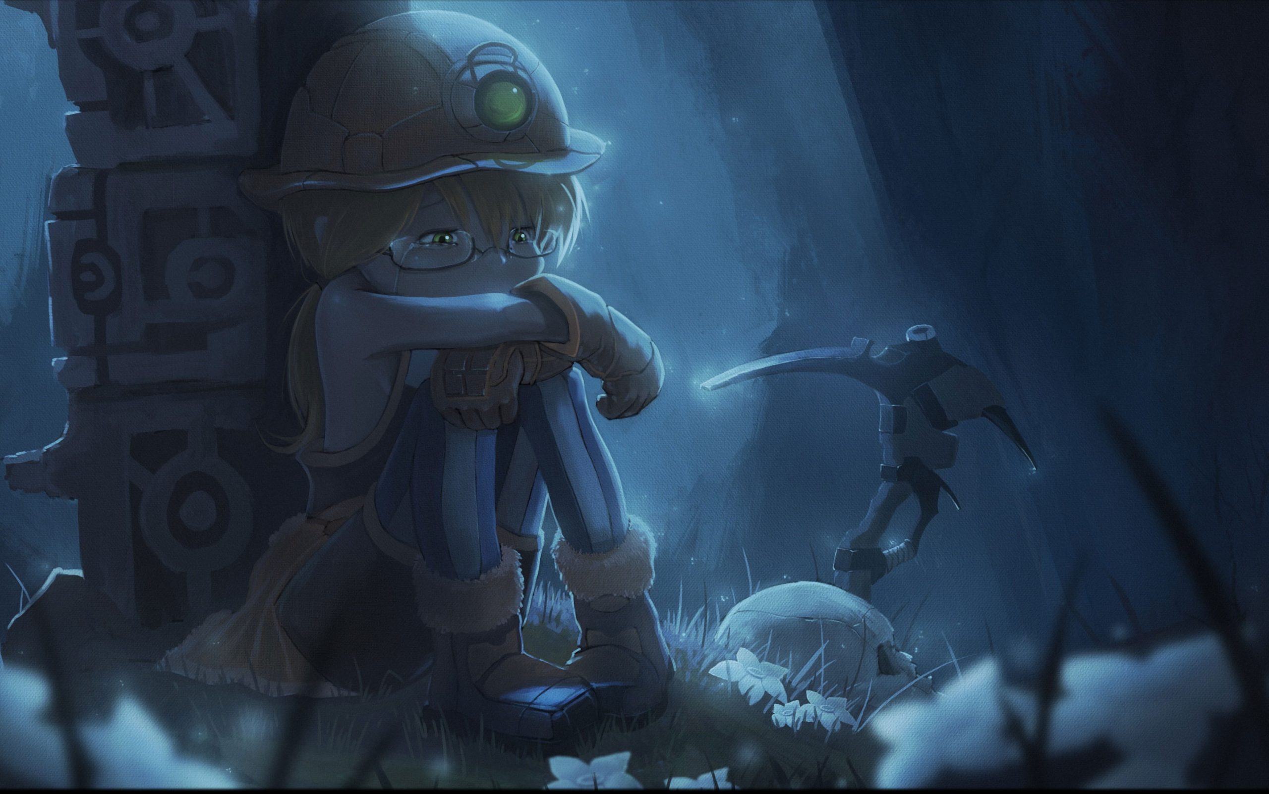 Wallpaper Riko Made In Abyss, Pickaxes, Miner Workers, Made in Abyss, Anime