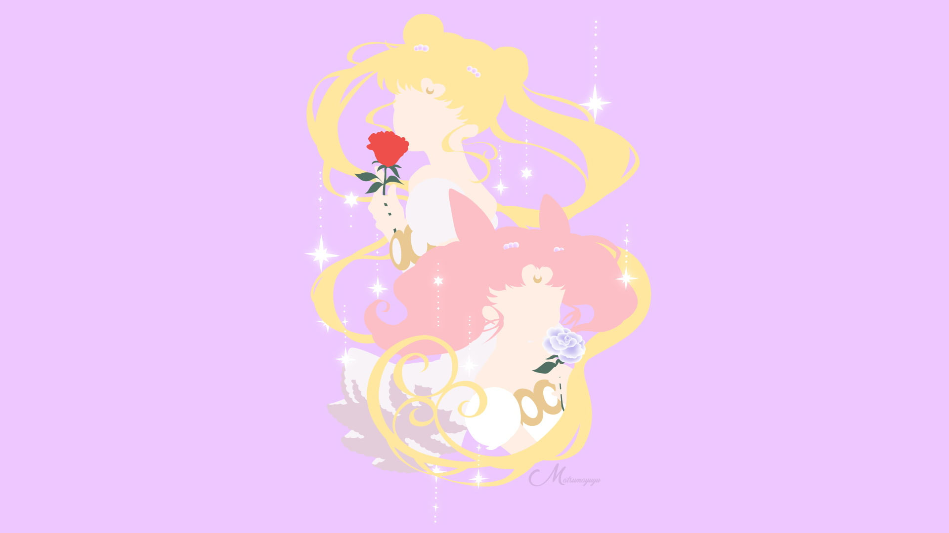 Wallpaper Sailor Moon, Chibiusa Tsukino, Usagi Tsukino