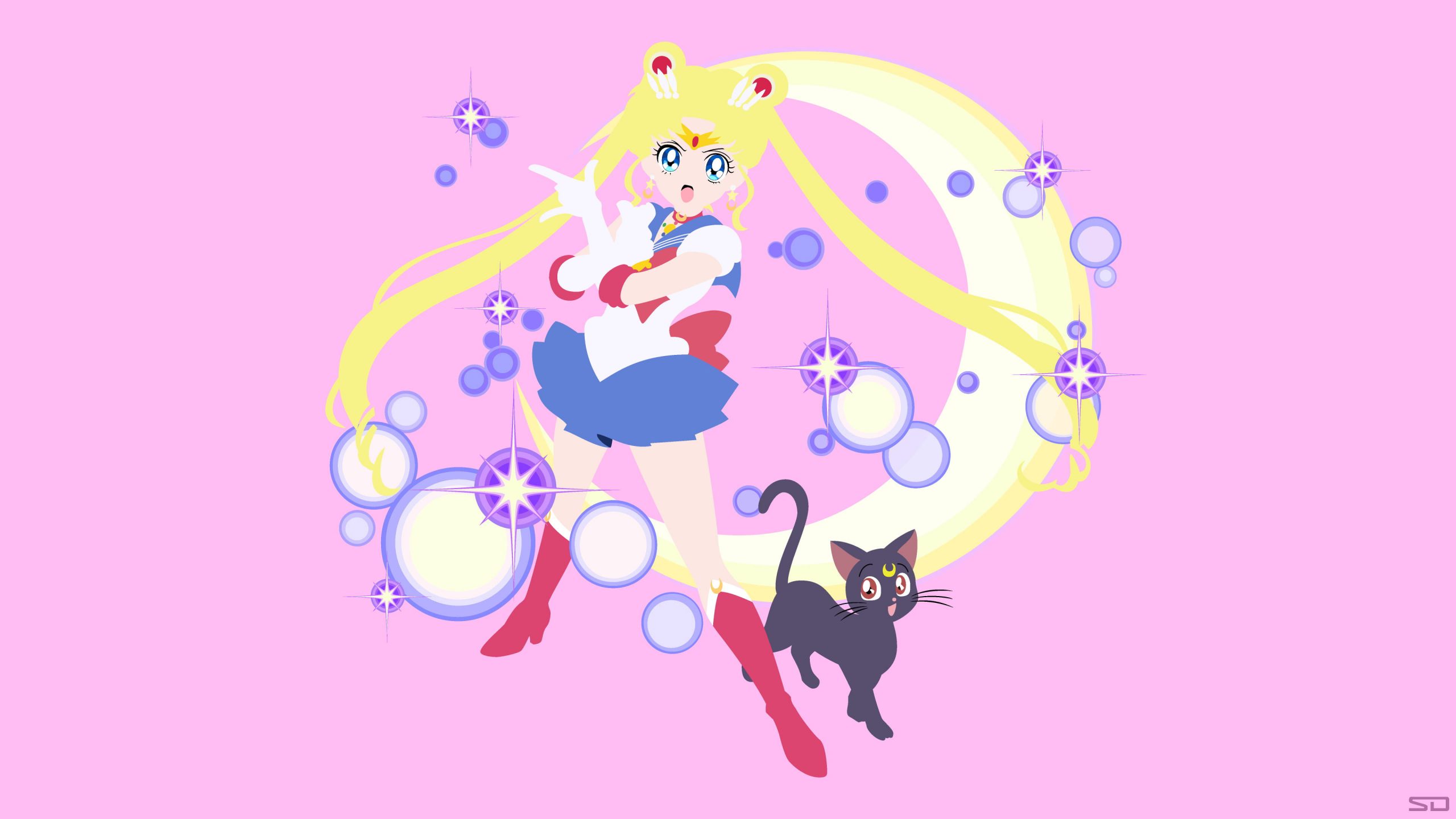 Wallpaper Sailor Moon, Luna Sailor Moon