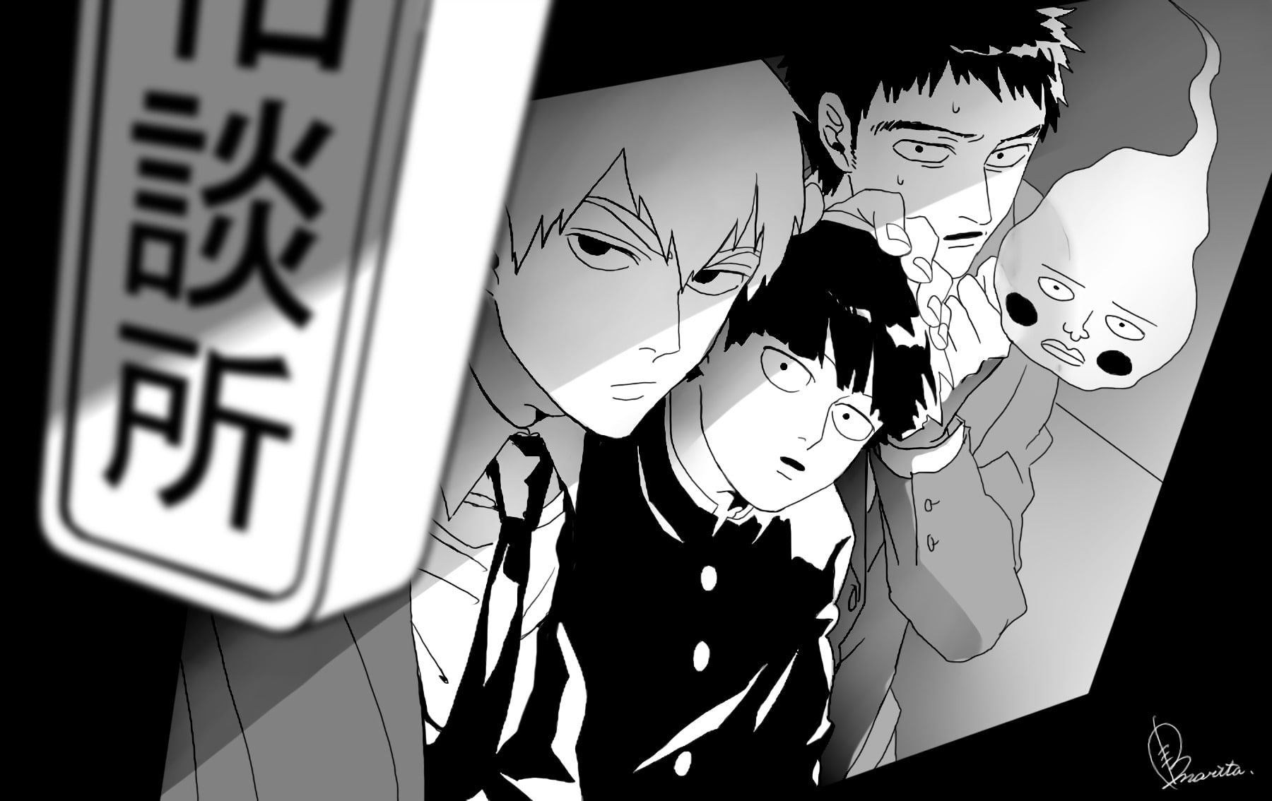 Wallpaper Anime, Mob Psycho 100, Arataka Reigen