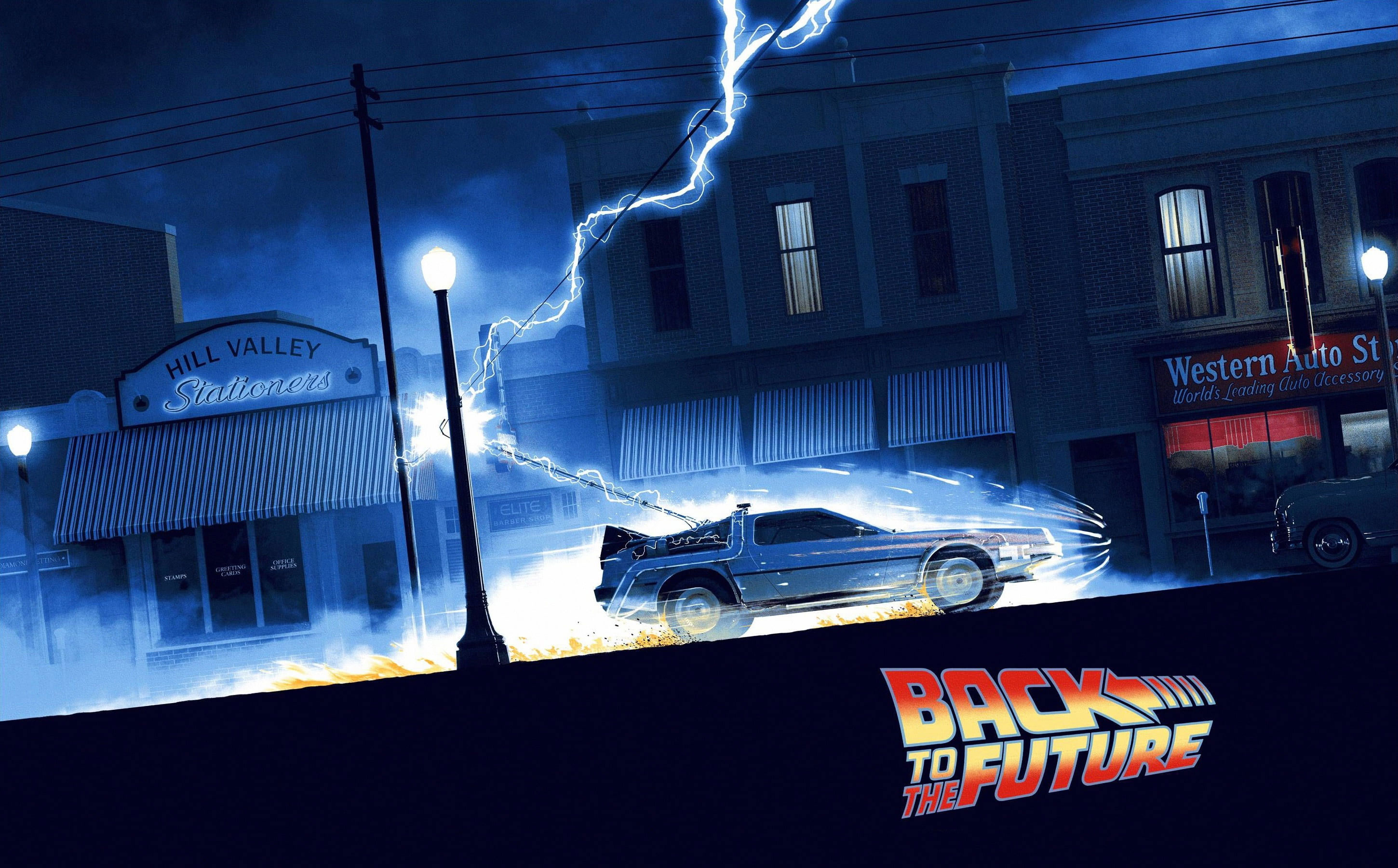 Wallpaper Back To The Future, 1985 Year, Movie, DeLorean, Cars & Motos