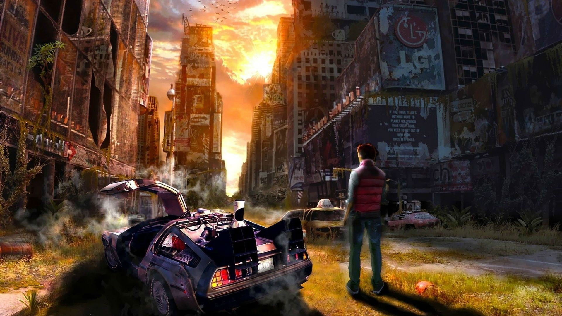 Back To The Future Digital Wallpaper