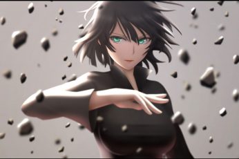 Wallpaper Black Haired Female Anime Character, Fubuki