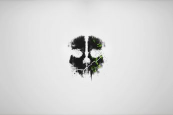 Wallpaper Black Skull Illustration, Call Of Duty
