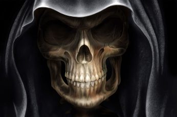 Wallpaper Demon Alien Devil Skull, Grim Reaper