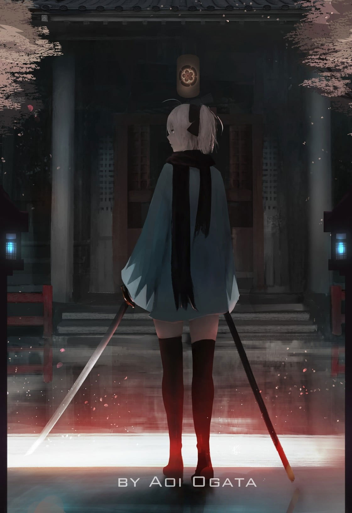 Wallpaper Female Anime Character With Sword, Aoi ogata