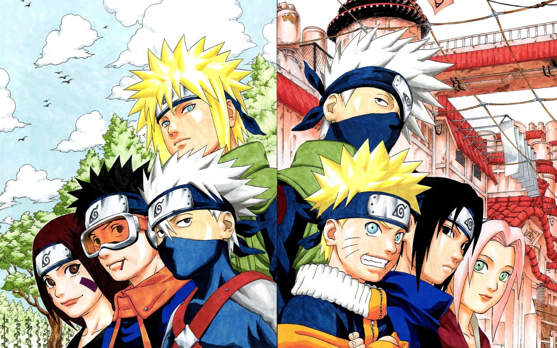 Wallpaper Naruto Characters Collage, Naruto Shippuden