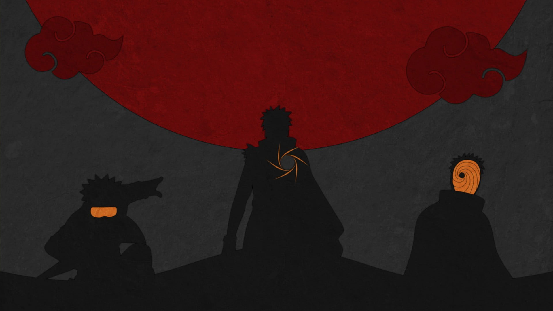 Wallpaper Naruto, Obito And Tobi Silhouettes