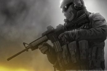 Soldier Digital Wallpaper, Skull, Call Of Duty