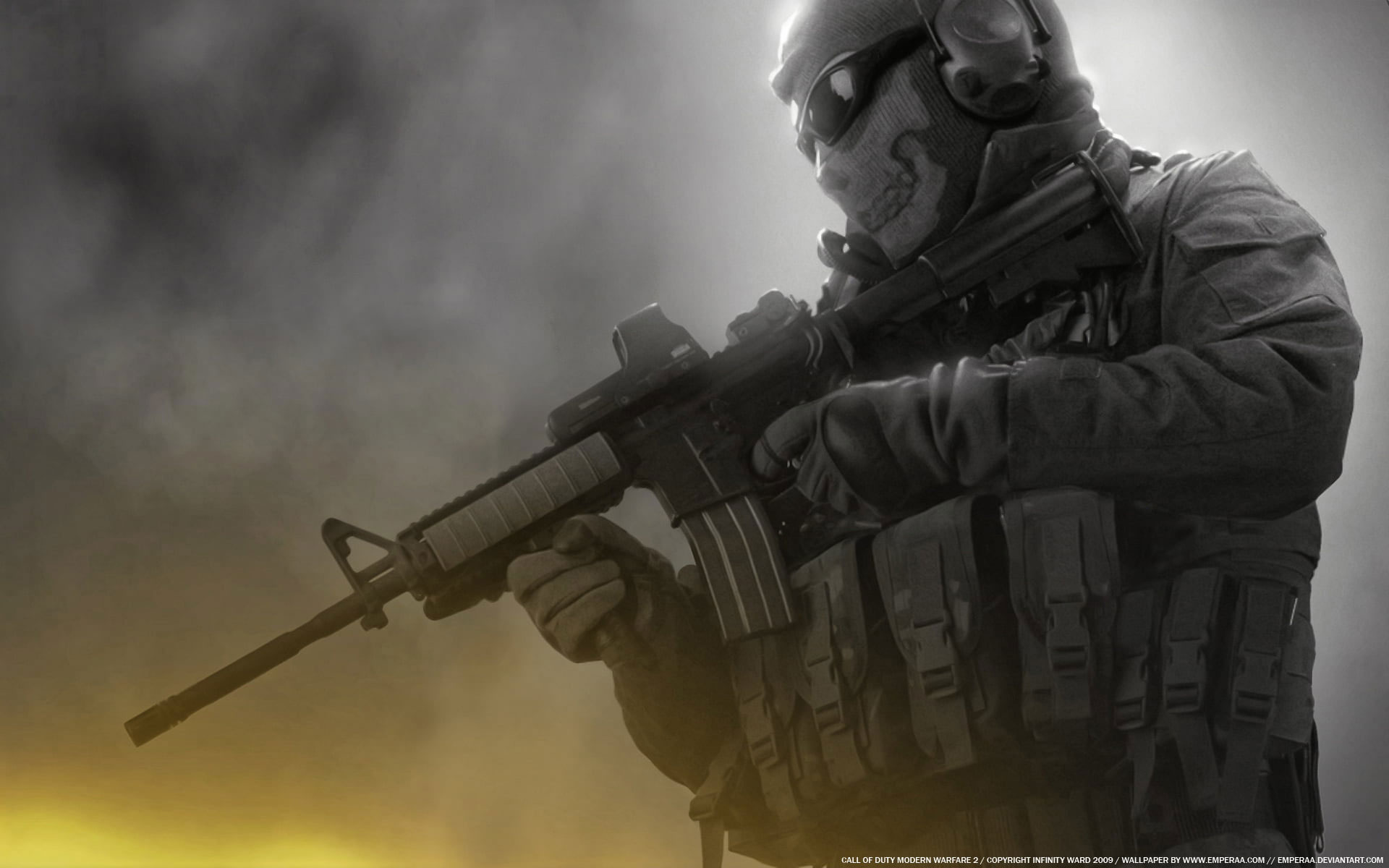 Soldier Digital Wallpaper, Skull, Call Of Duty