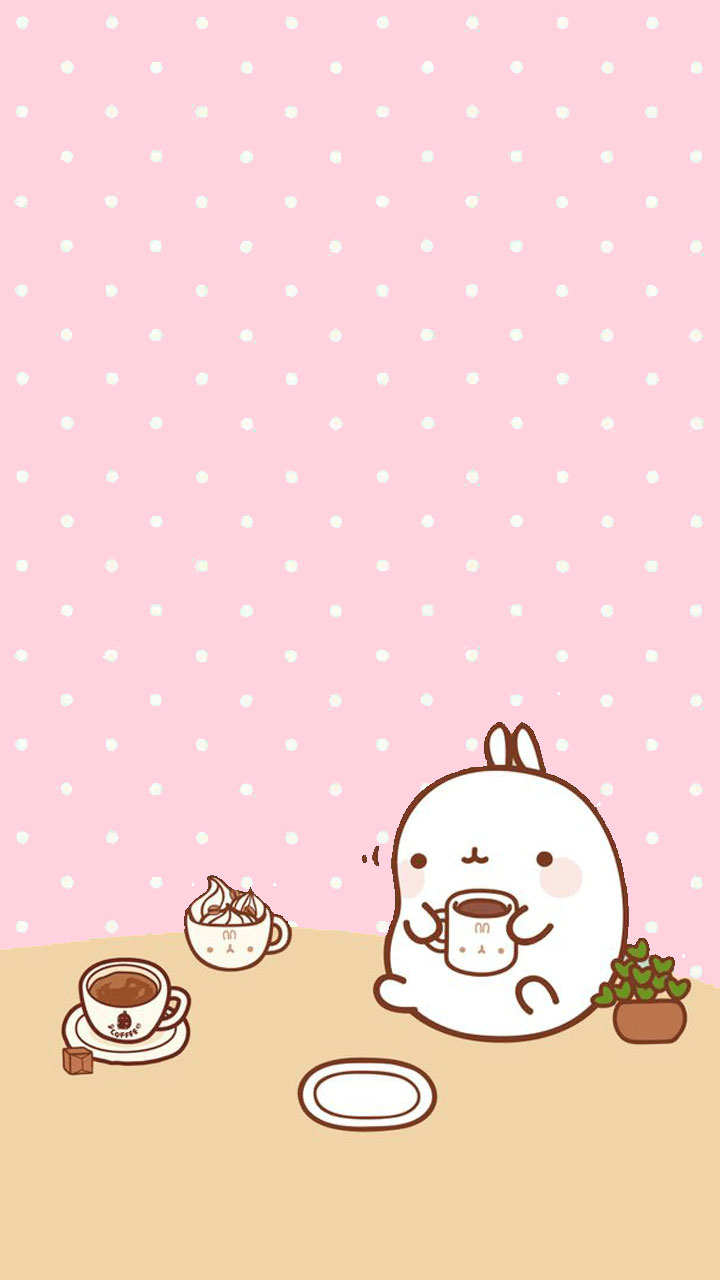 Molang Coffee Time Wallpaper